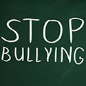 Chalkboard saying "Stop Bullying"